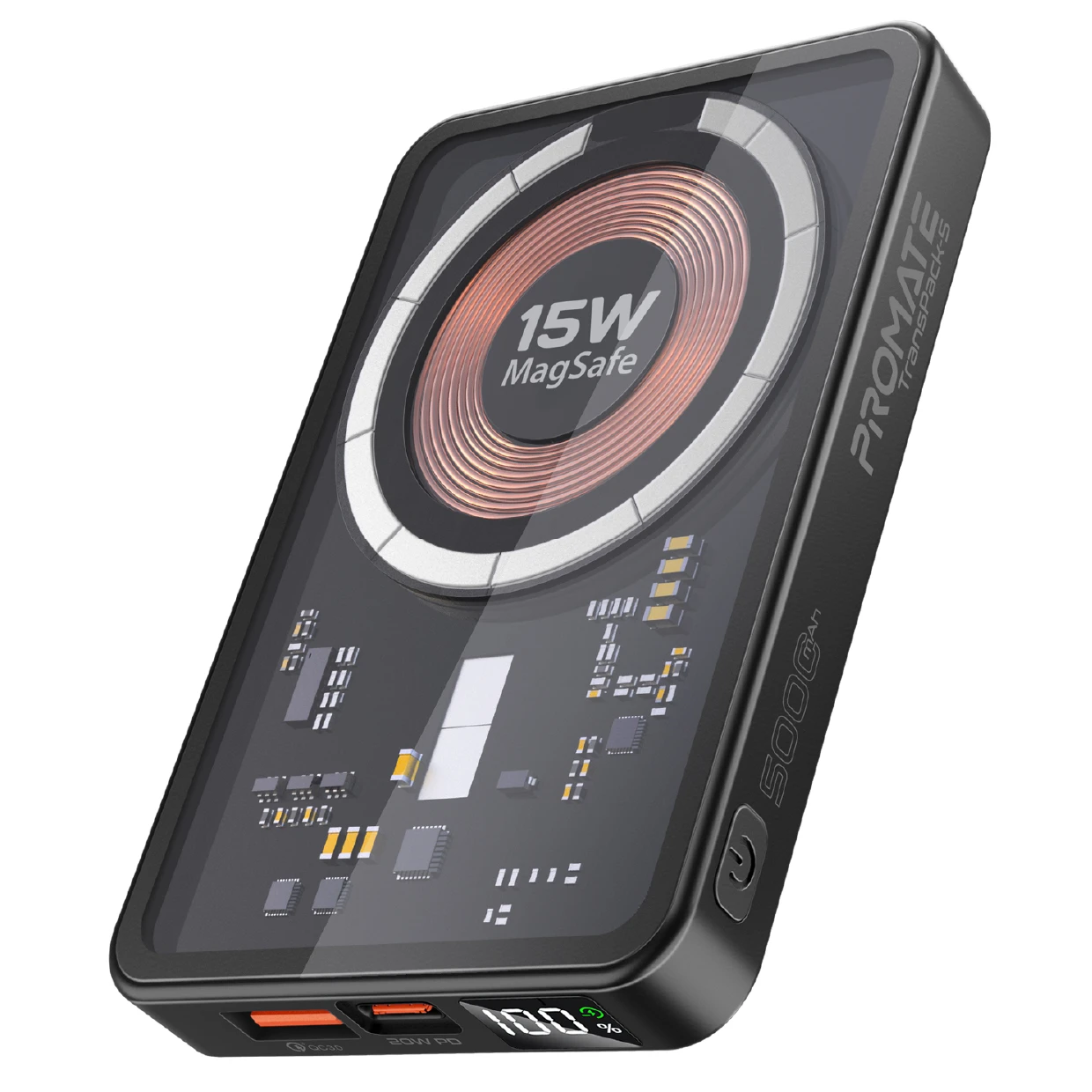 Мобильная батарея Promate TransPack-5 5000mAh 22.5W Black