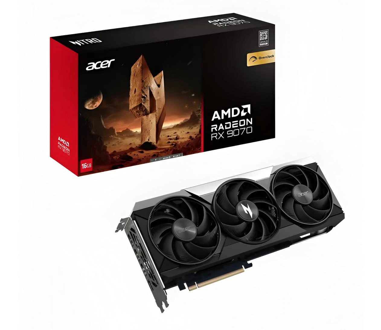 Відеокарта Acer Radeon RX 9070 Nitro OC 16GB GDDR6 (DP.Z4EWW.P01) EU