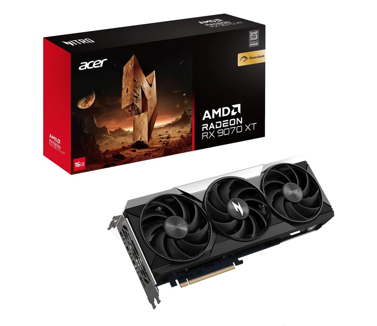 Відеокарта Acer Radeon RX 9070 XT Nitro OC 16GB GDDR6 (DP.Z4DWW.P01) EU