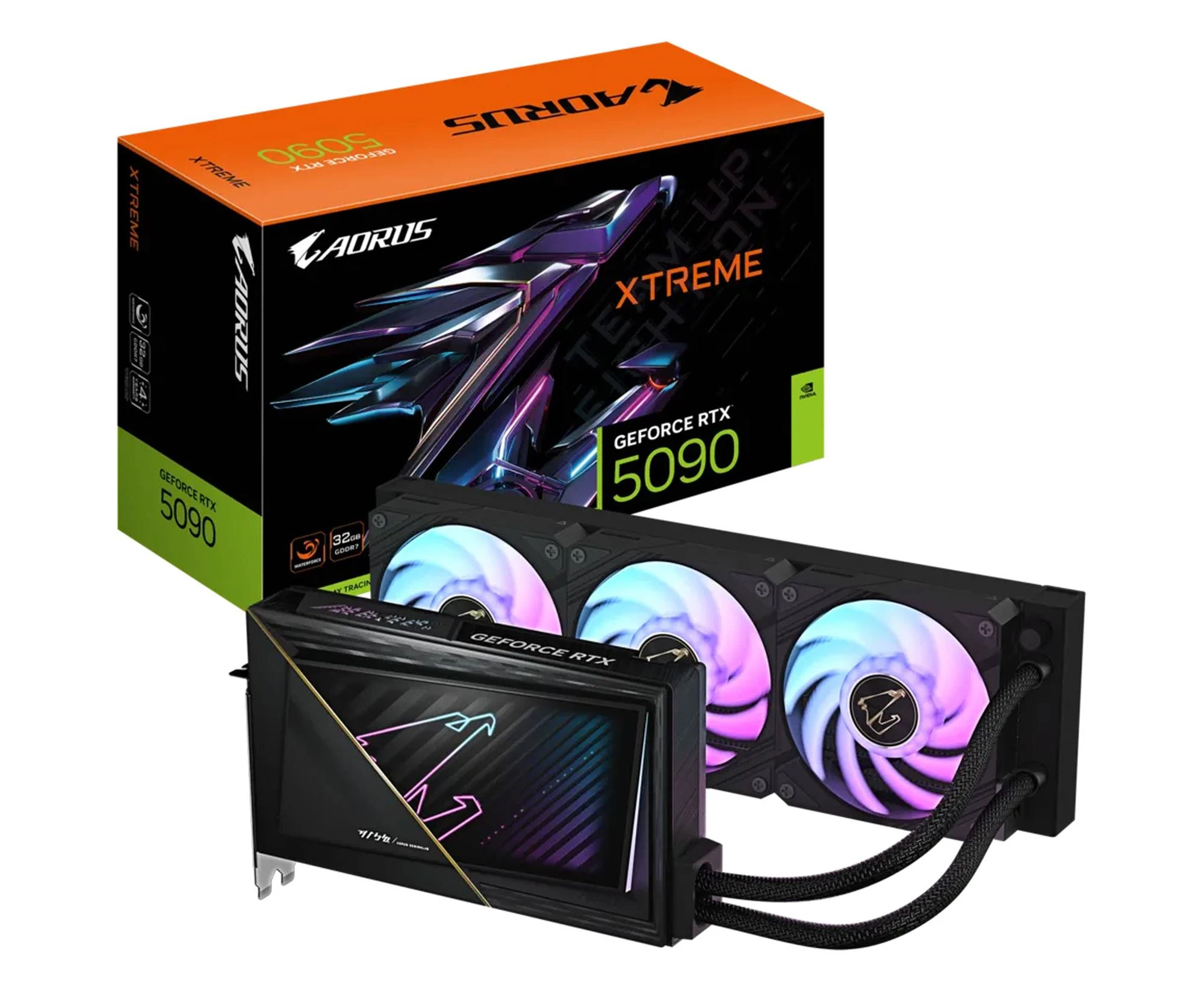 Видеокарта Gigabyte GeForce RTX 5090 AORUS Xtreme Waterforce 32GB GDDR7 DLSS4 (GV-N5090AORUSX W-32GD) EU