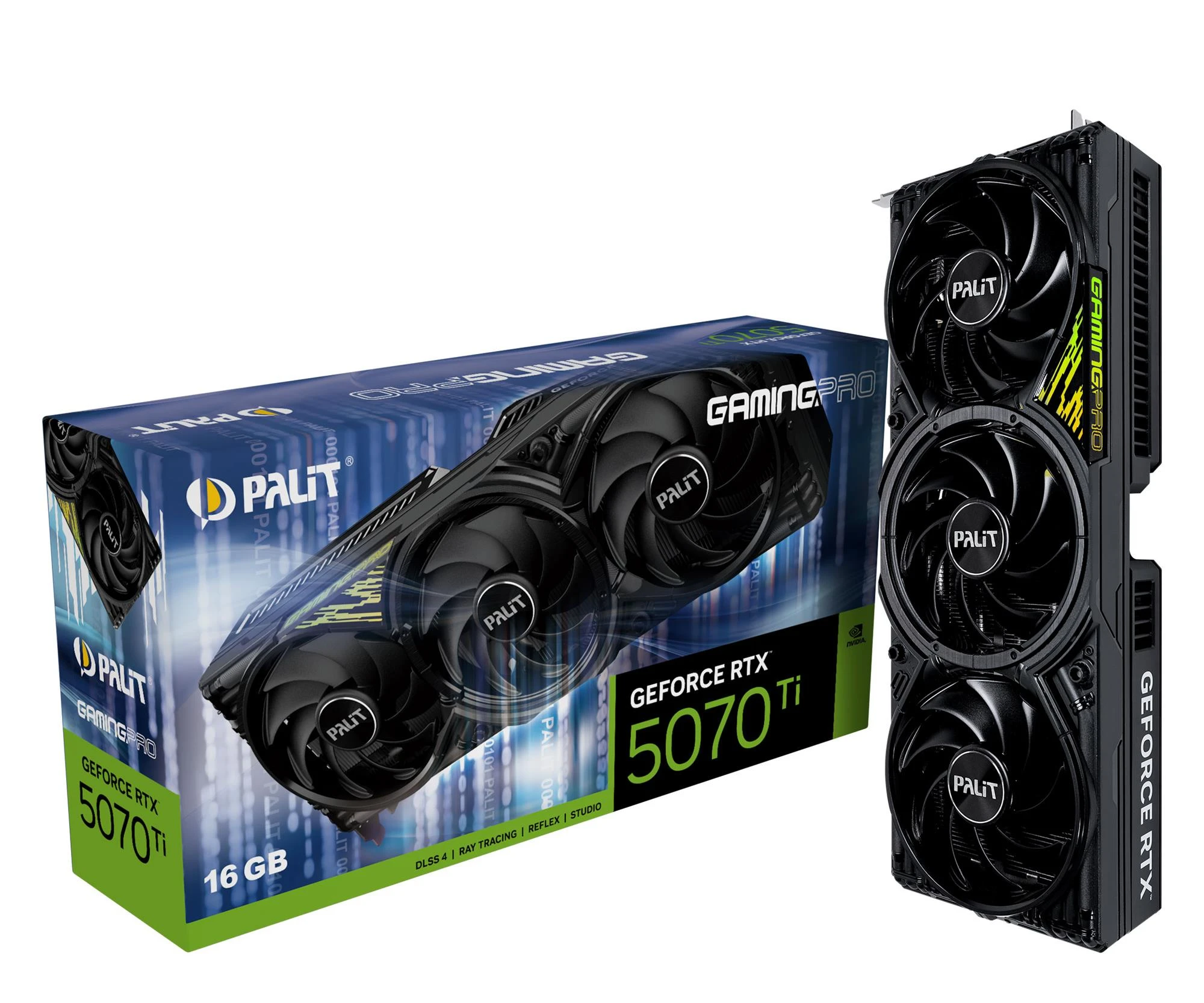Видеокарта Palit GeForce RTX 5070 Ti GamingPro V1 16GB GDDR7 DLSS4 (NE7507T019T2-GB2031Y) EU