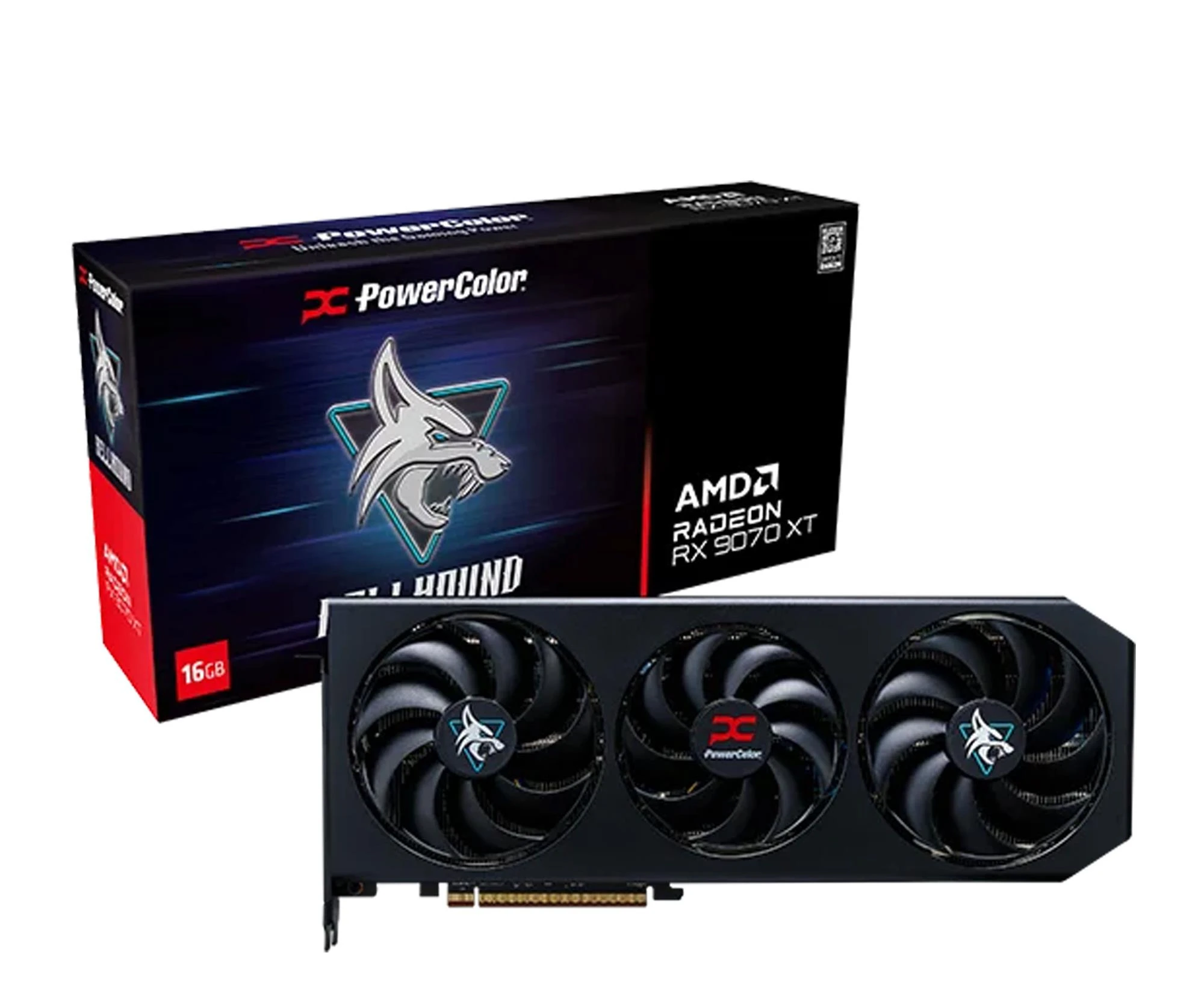 Відеокарта PowerColor Radeon RX 9070 XT Hellhound 16GB GDDR6 (RX9070XT 16G-L/OC) EU