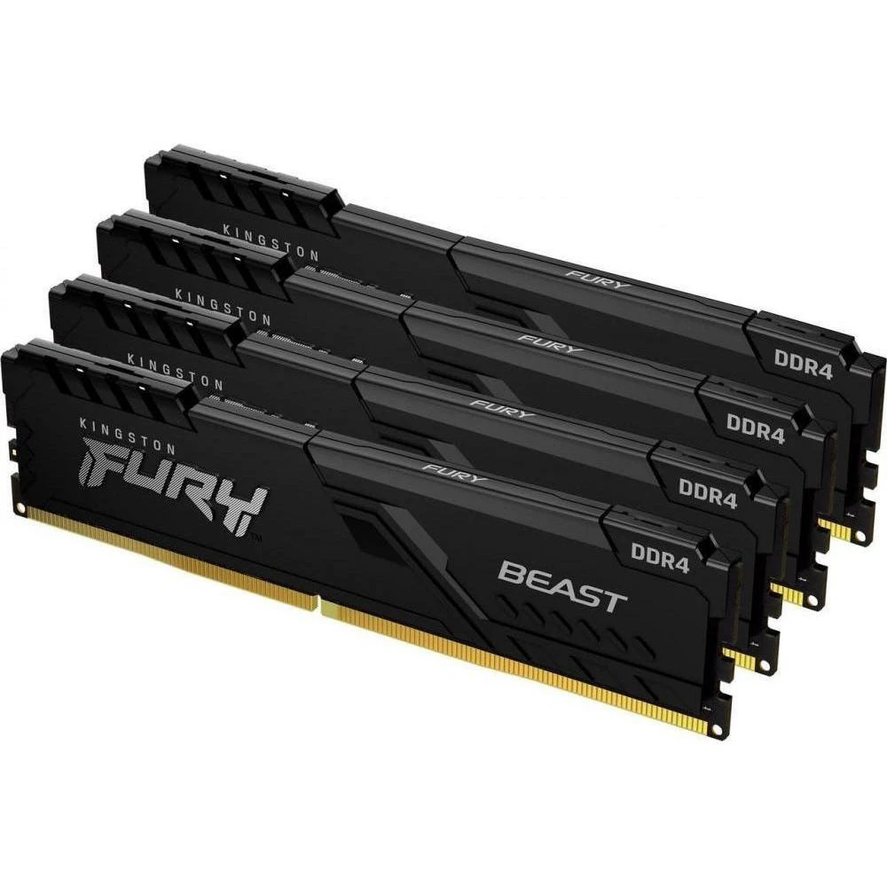 Оперативна пам'ять Kingston FURY 32 GB (4x8GB) DDR4 3200 MHz Beast (KF432C16BBK4/32) (UA)