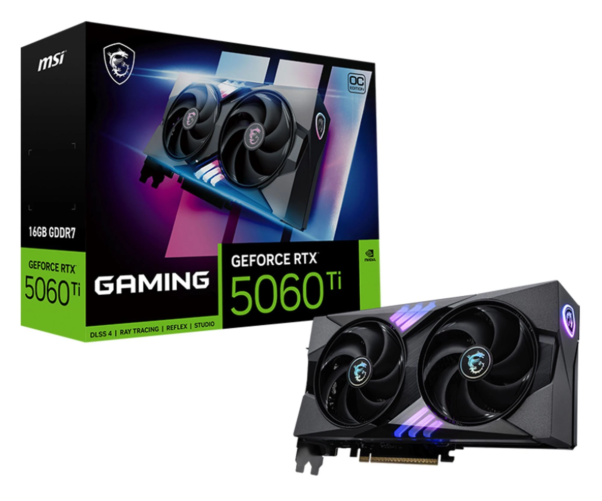 Відеокарта MSI GeForce RTX 5060 Ti Gaming OC 16GB GDDR7 DLSS4 (5060 Ti 16G GAMING OC) EU