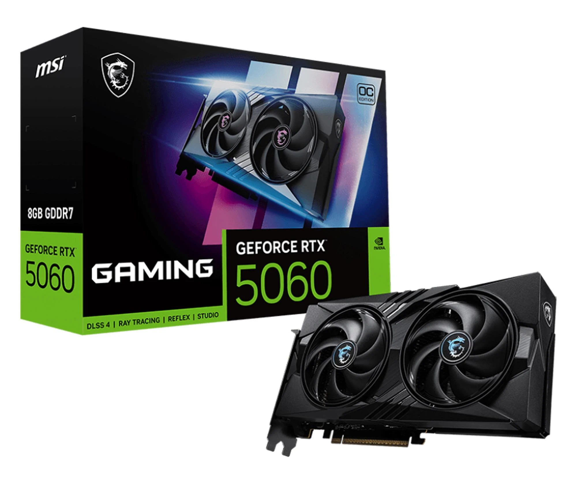 Відеокарта MSI GeForce RTX 5060 Gaming OC 8GB GDDR7 DLSS4 (5060 8G GAMING OC) EU