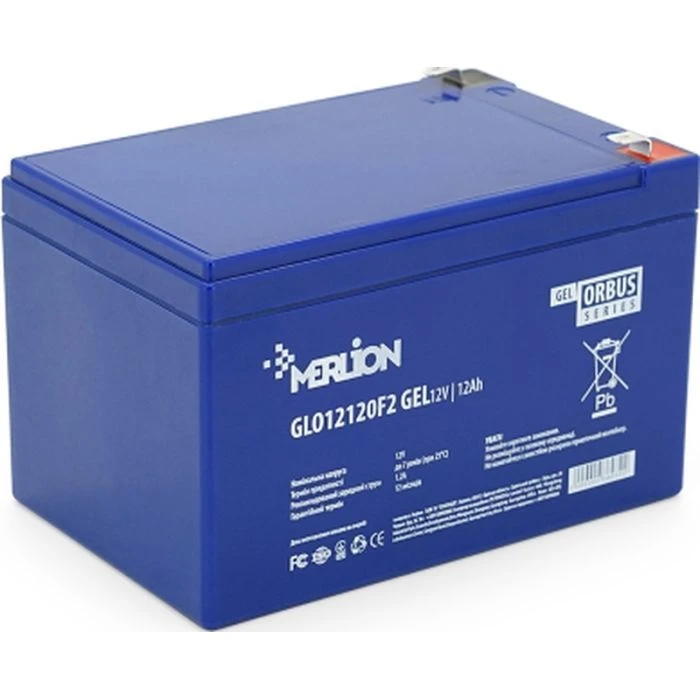 Аккумуляторная батарея Merlion GLO 12V 12Ah GEL (GLO12120F2 GEL) (UA)