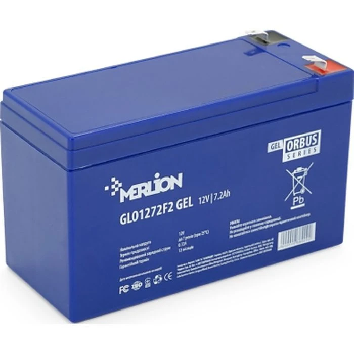 Аккумуляторная батарея Merlion GLO 12V 7.2Ah GEL (GLO1272F2 GEL) (UA)
