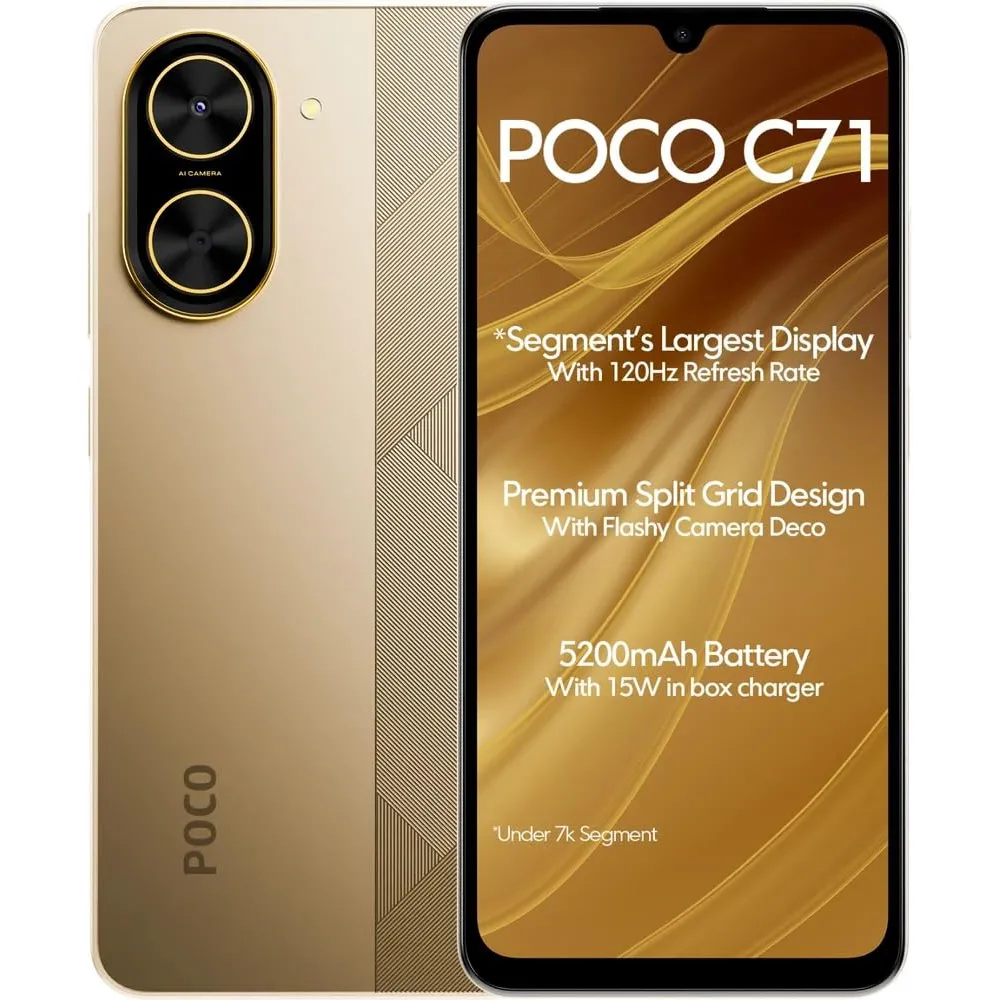 Мобильный телефон Xiaomi Poco C71 4/128GB Gold (with charger) Europe