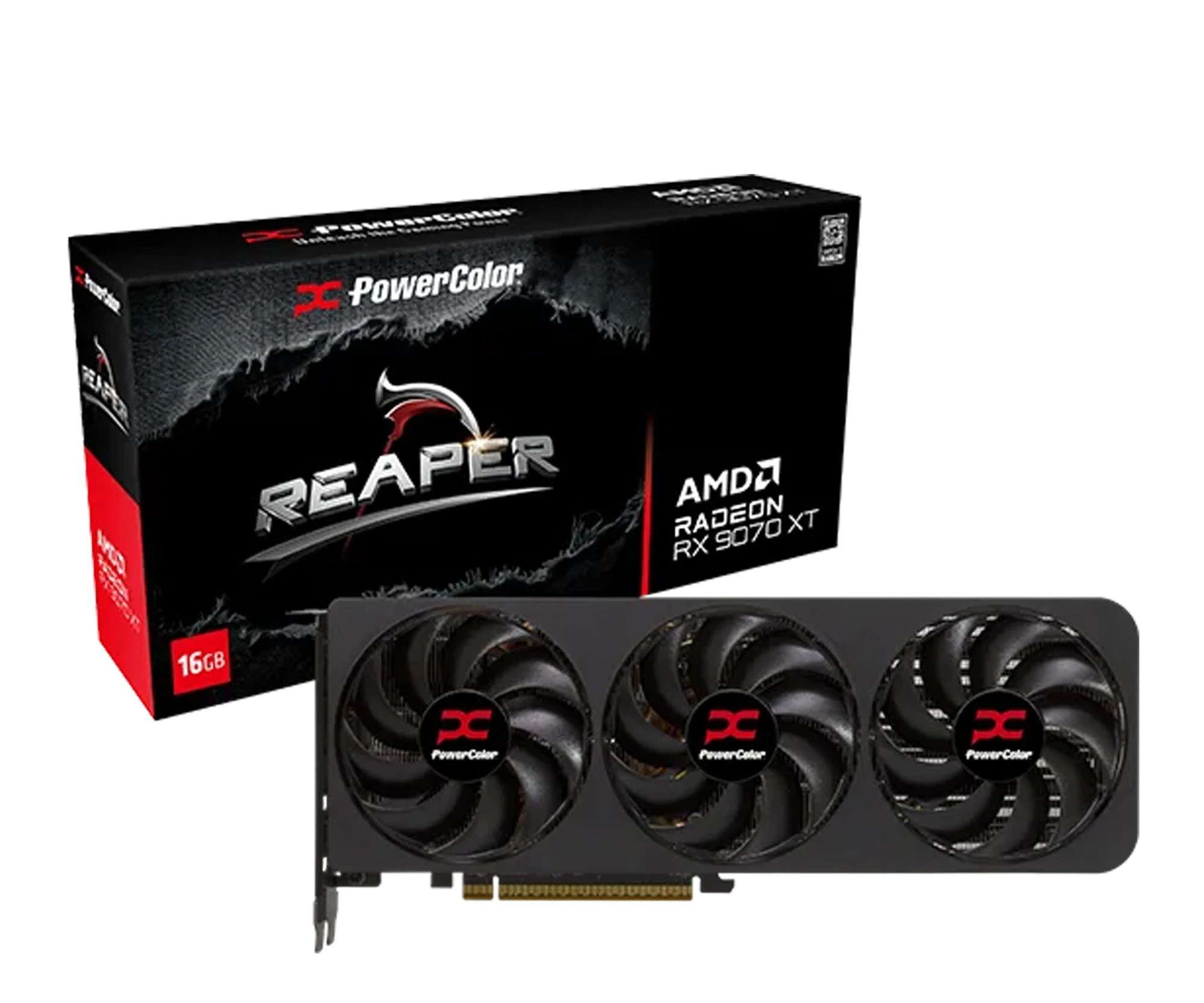 Видеокарта PowerColor Radeon RX 9070 XT Reaper 16GB GDDR6 (RX9070XT 16G-A) EU
