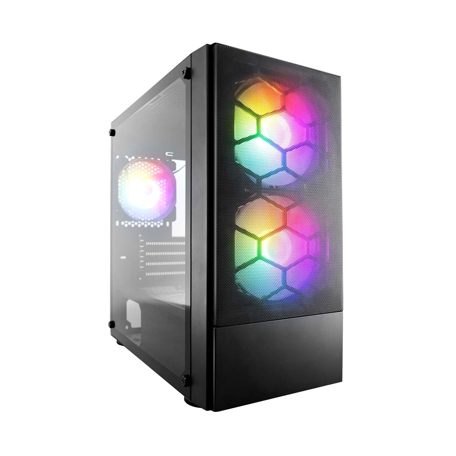 Корпус 1stPlayer X4-M-BK-2F1P-1F1 Black без БП (UA)