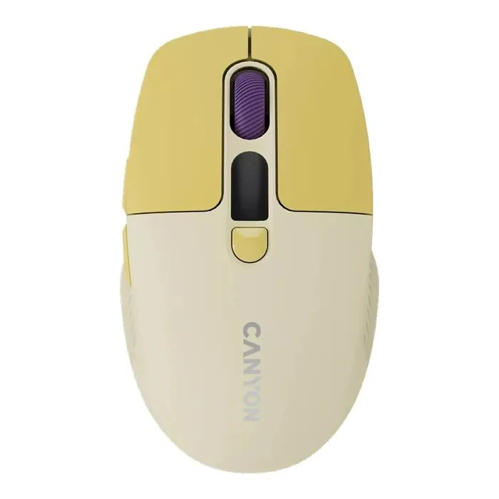 Миша Canyon MW-26 LCD Silent Wireless/Bluetooth Yellow (CNS-CMSW26Y) (UA)