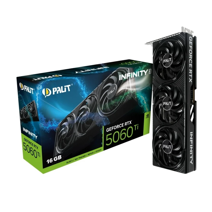 Видеокарта GeForce RTX 5060 Ti 16GB GDDR7 Infinity 3 Palit (NE7506T019T1-GB2061S)
