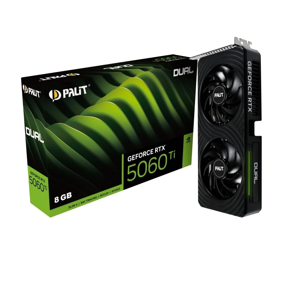 Видеокарта GeForce RTX 5060 Ti 8GB GDDR7 Dual Palit (NE7506T019P1-GB2062D)