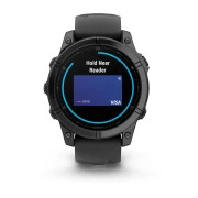 Смарт-часы Garmin Fenix E 47mm AMOLED Slate Gray Steel with Black Silicone Band (010-03025-13)