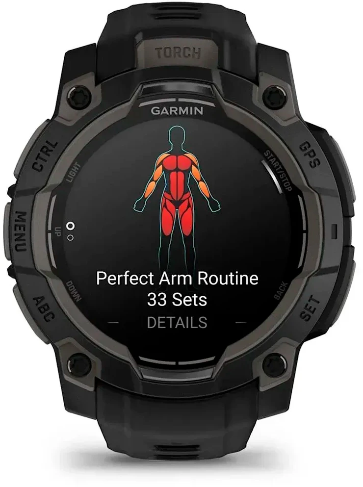 Смарт-годинники Garmin Instinct 3 45mm AMOLED Black with Black Silicone Band (010-02936-40)