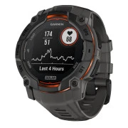 Смарт-часы Garmin Instinct 3 50mm Solar Black with Charcoal Silicone Band (010-02935-40)