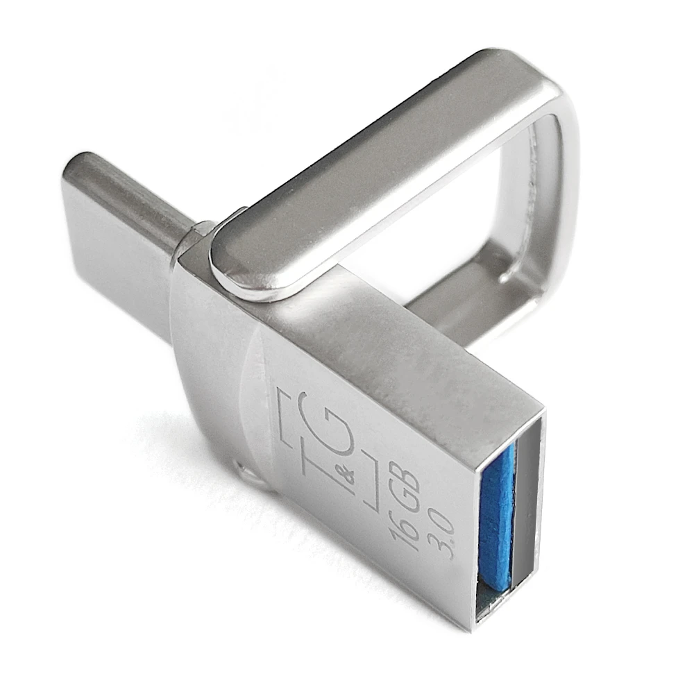Флеш пам `ять USB 3.0 128GB Type-C T&G Metall Series 104 Silver (TG104TC-128G3)