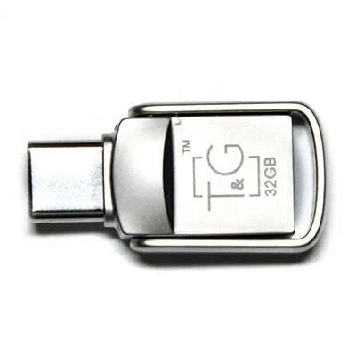 Флеш пам `ять USB3.0 32GB Type-C T&G 104 Metal Series Silver (TG104TC-32G3)