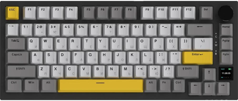 Клавіатура Ajazz AK820 Pro Gift Switch Black (AK820PRO-G-BGY) (UA)