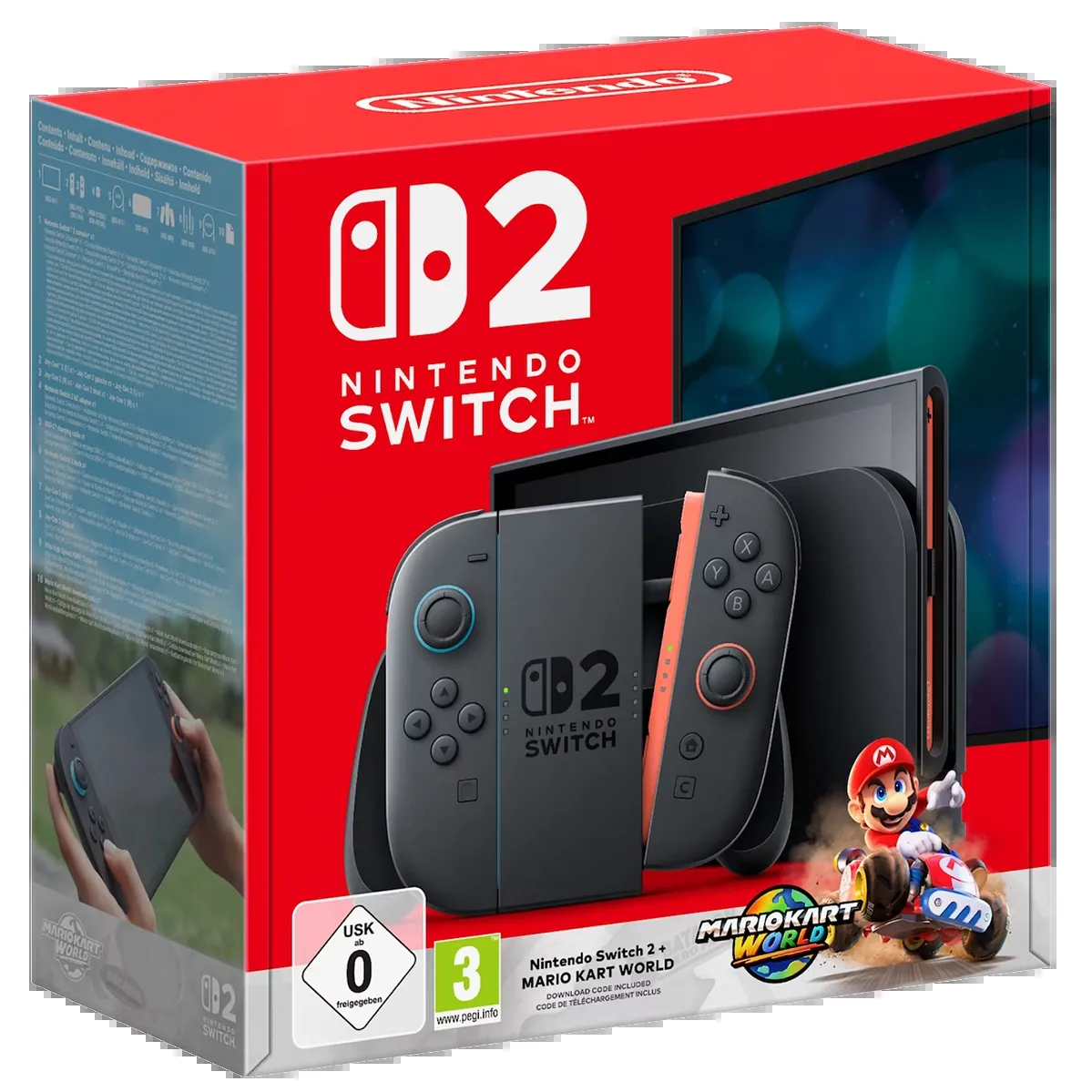 Игровая приставка Nintendo Switch 2 Black Mario Kart World Bundle (0045496321529)