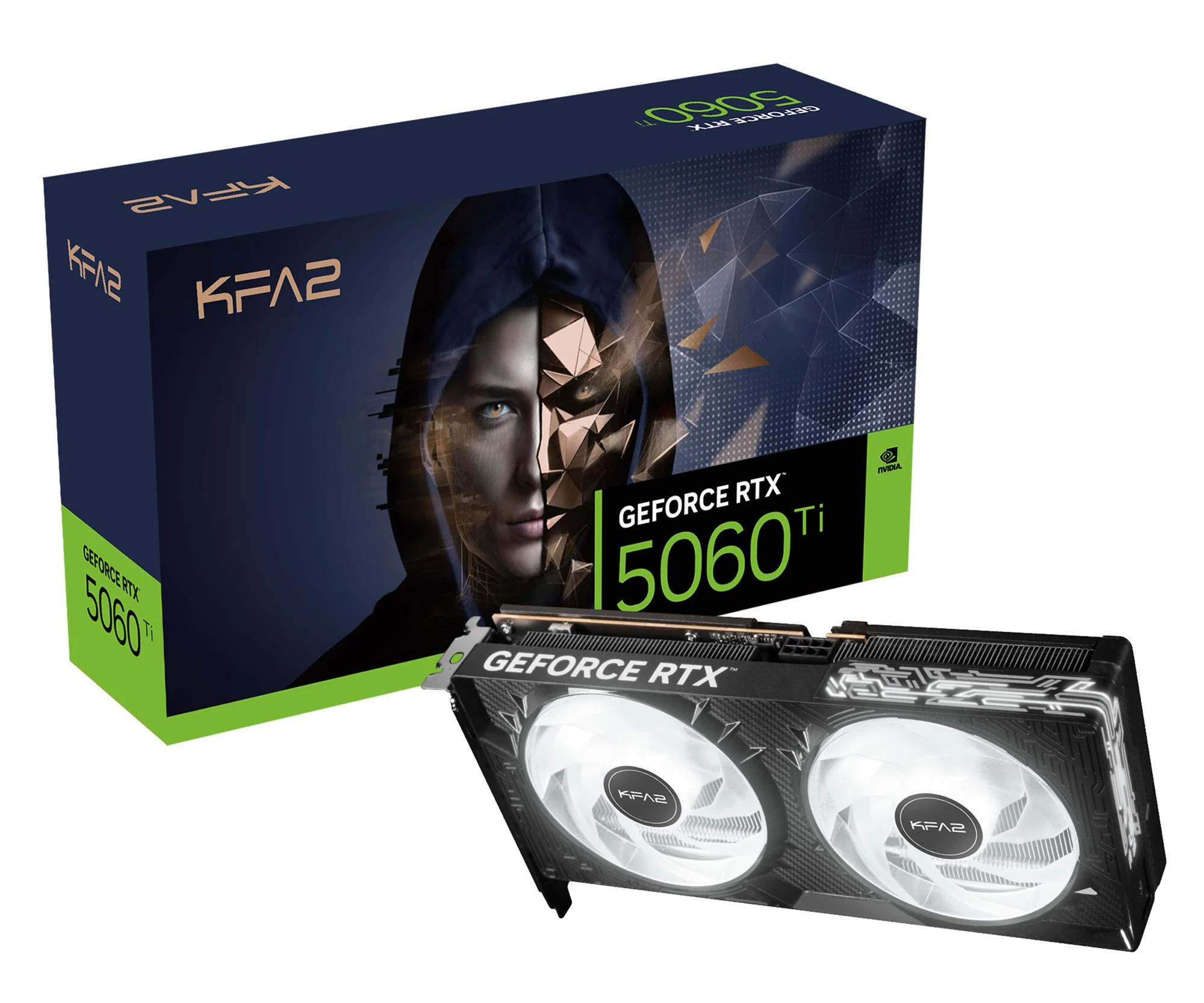 Відеокарта KFA2 GeForce RTX 5060 Ti 1-Click OC 16GB GDDR7 DLSS4 (56IZN8MDCPOK) EU