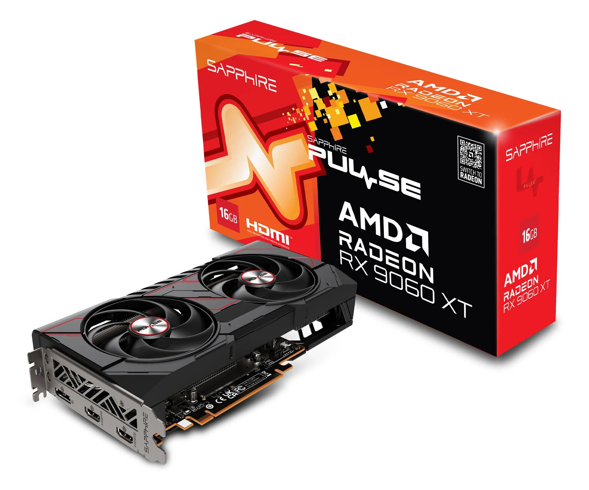 Відеокарта Sapphire Radeon RX 9060 XT Pulse OC 16GB GDDR6 (11350-03-20G) EU