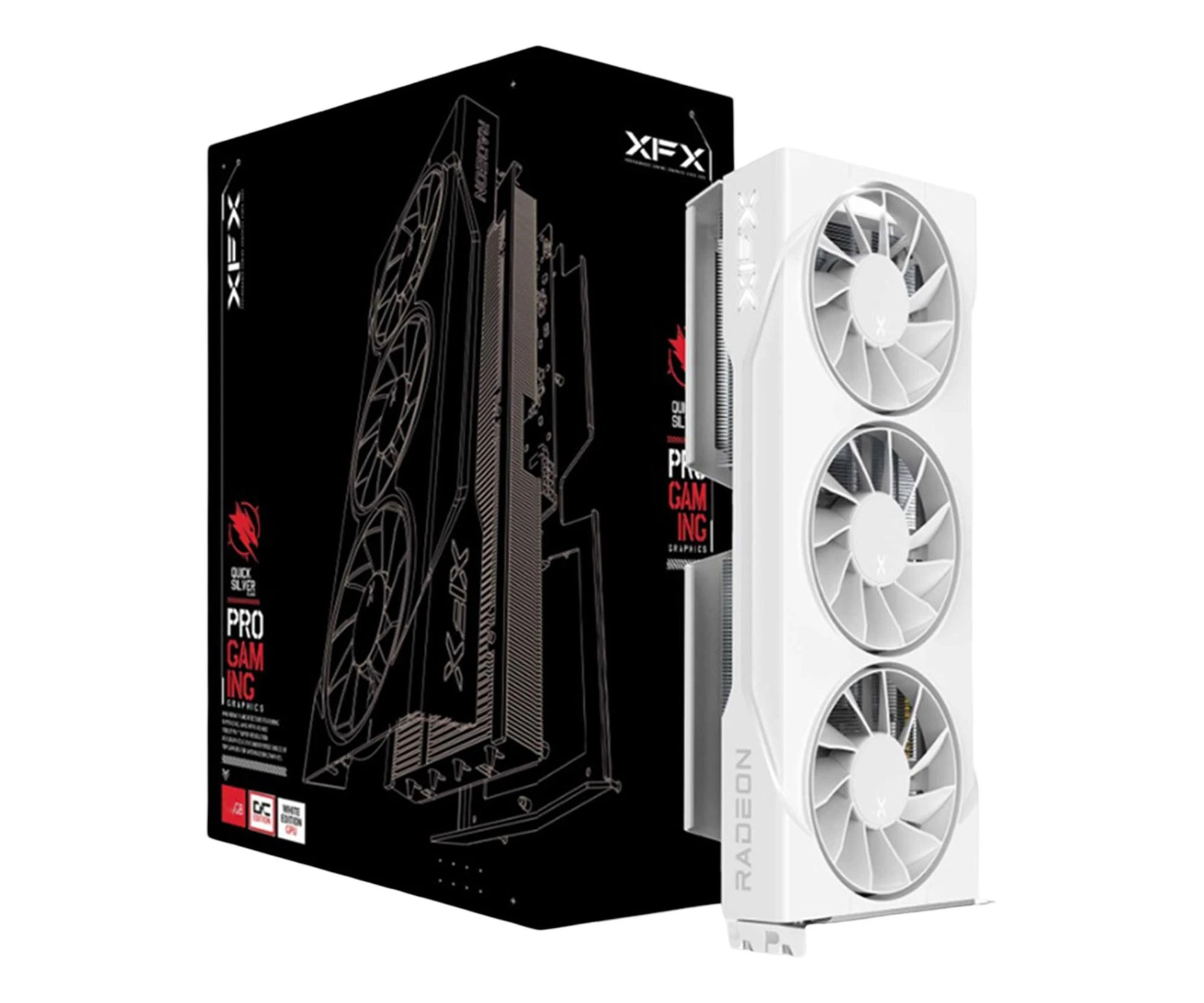 Відеокарта XFX Radeon RX 9060 XT Swift Gaming 3-Fan White OC 16GB GDDR6 (RX-96TS316W7) EU