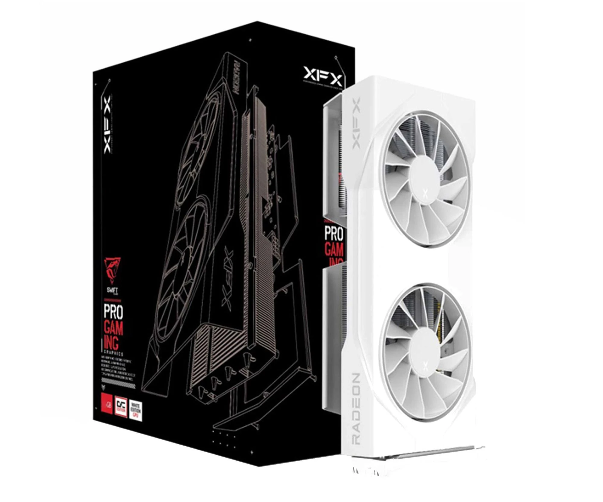 Відеокарта XFX Radeon RX 9060 XT Swift Gaming White OC 8GB GDDR6 (RX-96TSW8GWQ) EU
