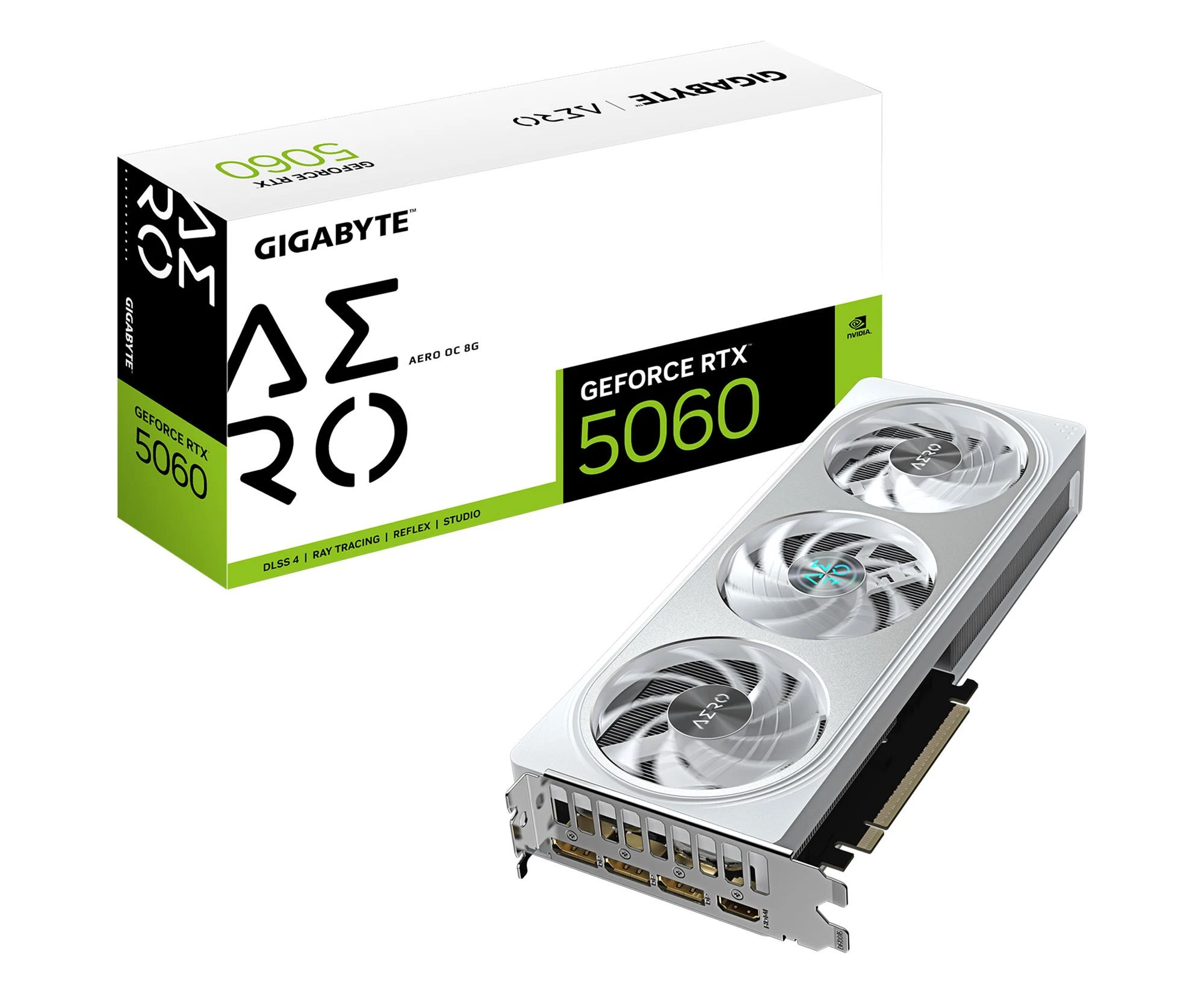 Відеокарта Gigabyte GeForce RTX 5060 Aero OC 8GB GDDR7 DLSS4 (GV-N5060AERO OC-8GD) EU