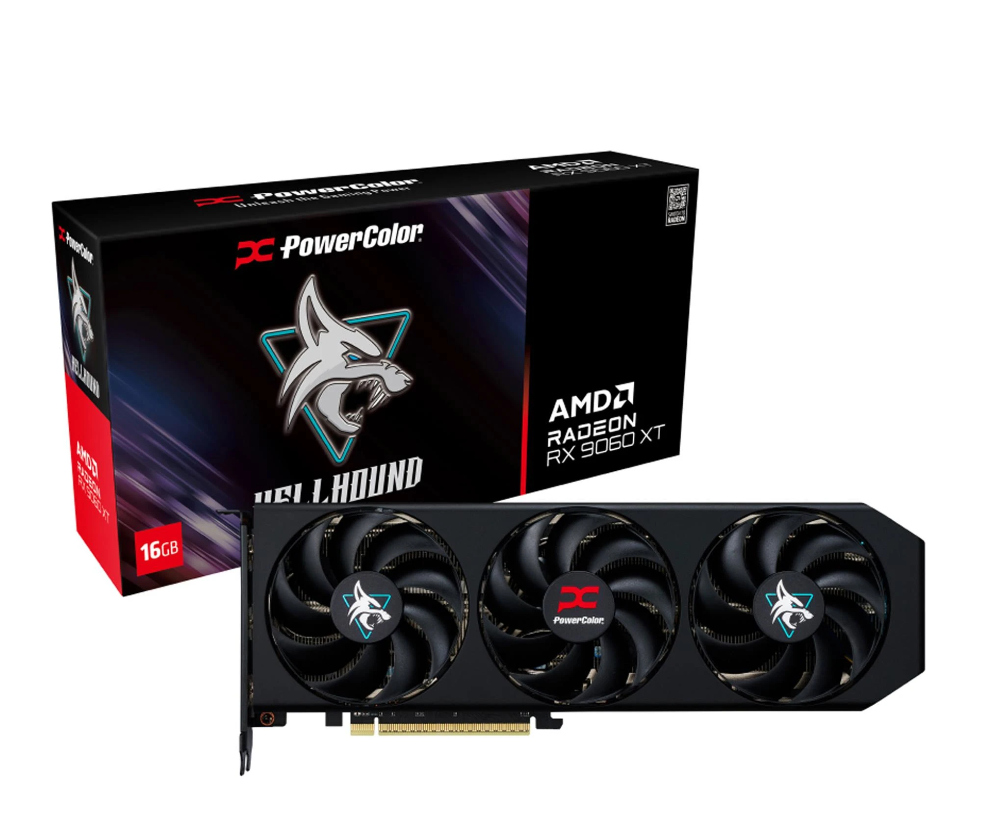 Відеокарта PowerColor Radeon RX 9060 XT Hellhound 16GB GDDR6 (RX9060XT 16G-L/OC) EU