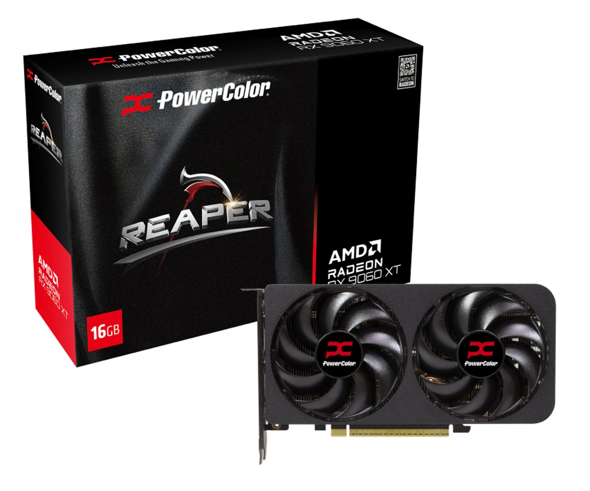 Видеокарта PowerColor Radeon RX 9060 XT Reaper 16GB GDDR6 (RX9060XT 16G-A) EU