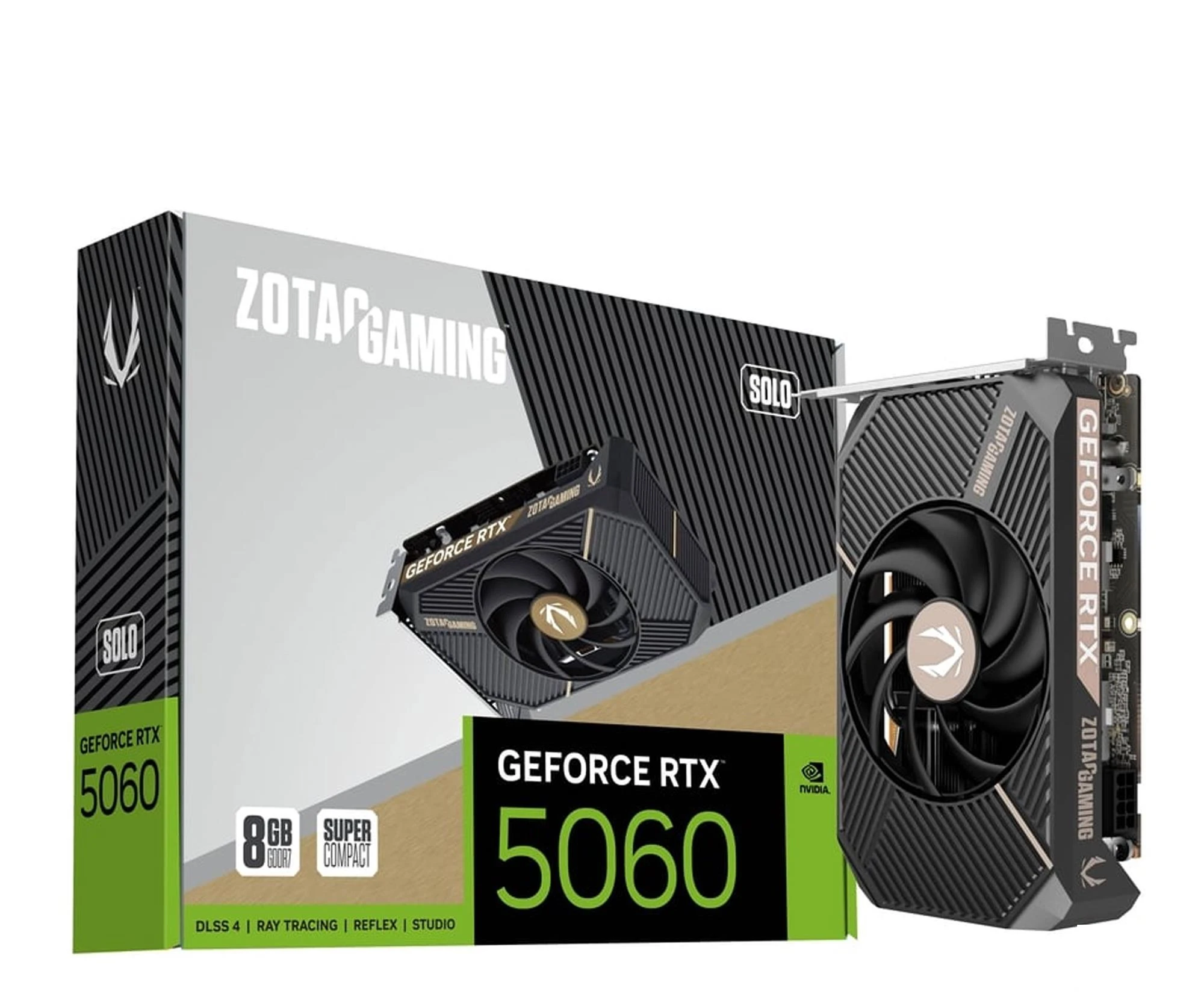 Відеокарта Zotac GeForce RTX 5060 SOLO 8GB GDDR7 DLSS4 (ZT-B50600G-10L) EU