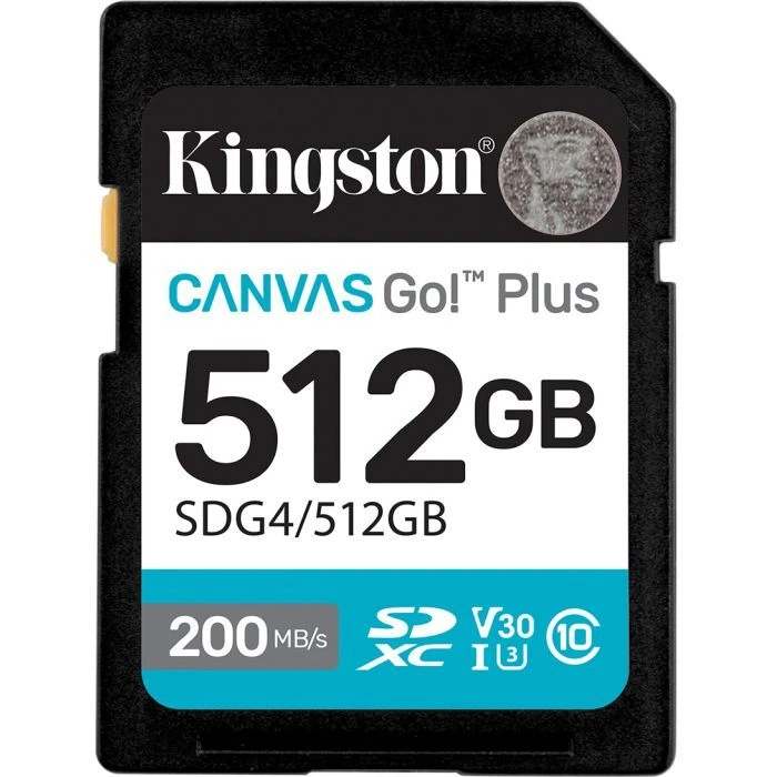 Карта пам'яті Kingston 512GB SDXC class 10 UHS-I U3 V30 Canvas Go Plus G4 (SDG4/512GB) (UA)