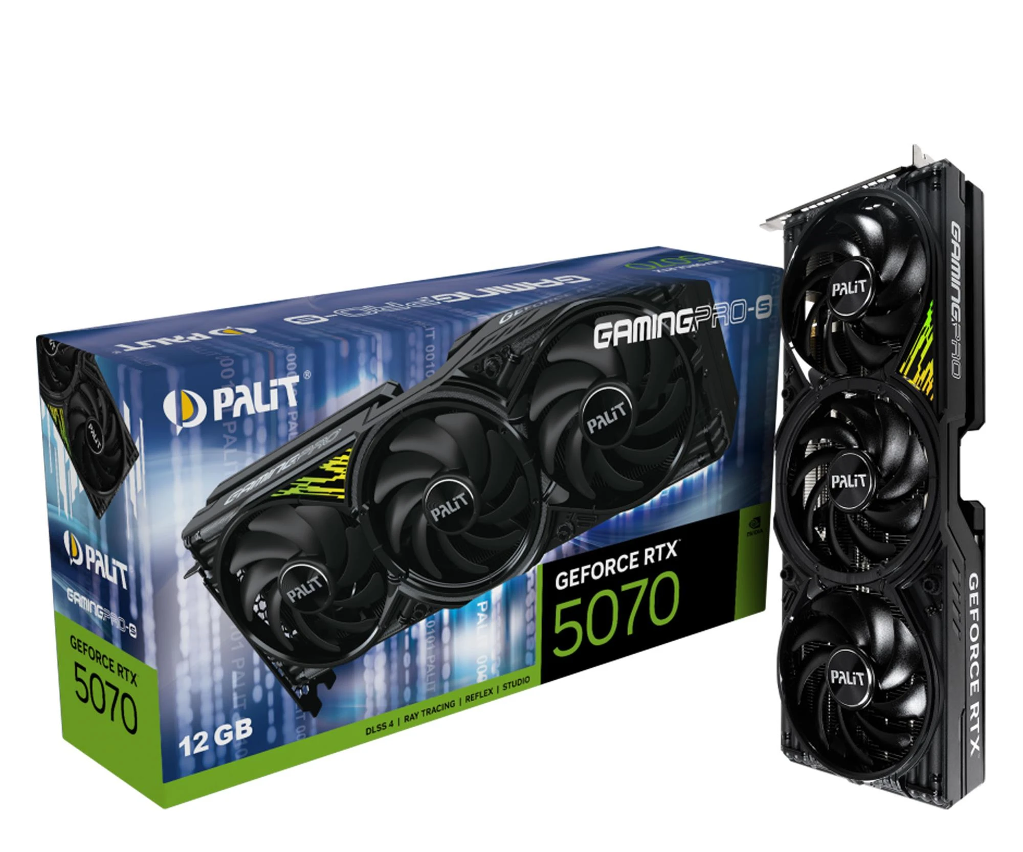 Відеокарта Palit GeForce RTX 5070 Ti GamingPro-S 16GB GDDR7 (NE7507T019T2-GB2031U) EU