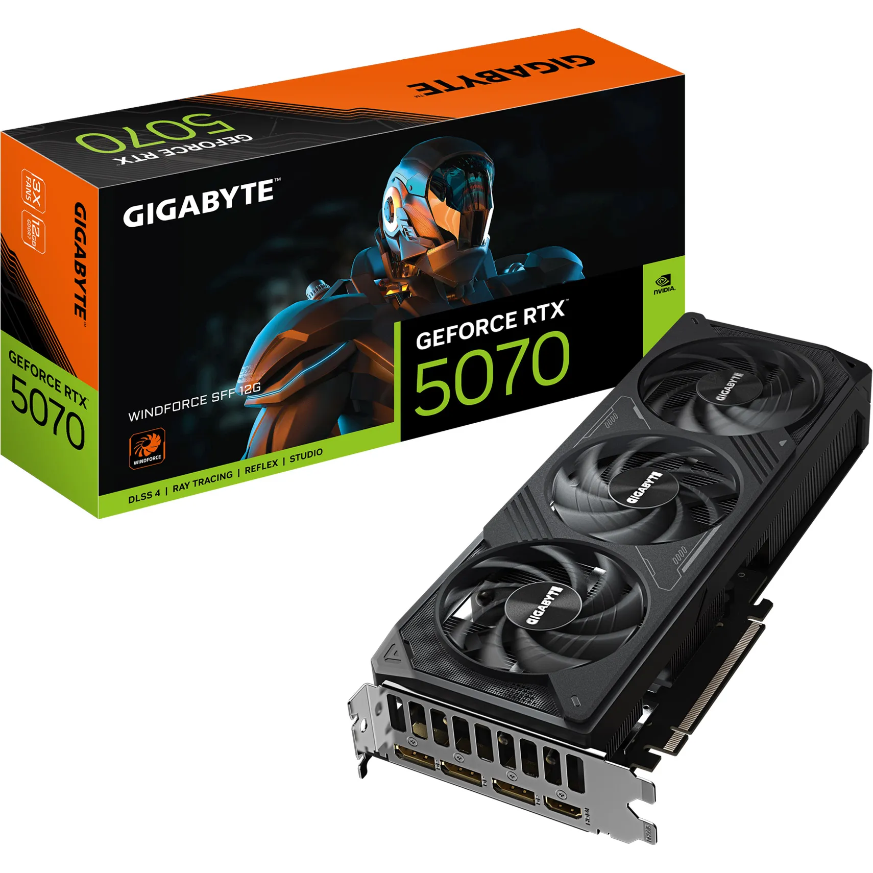 Відеокарта GIGABYTE GeForce RTX 5070 WINDFORCE SFF 12G (GV-N5070WF3-12GD) (EU)