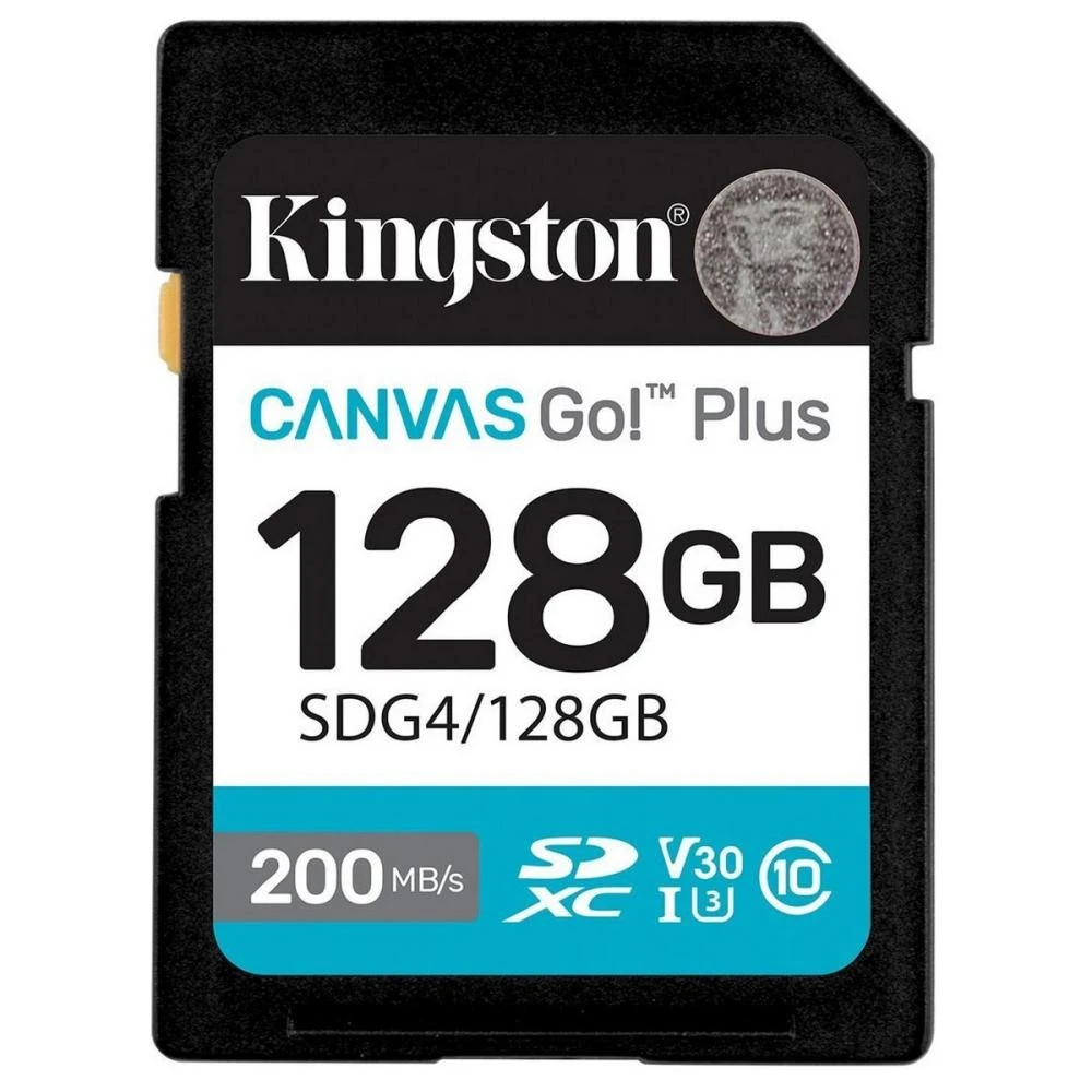 Карта пам'яті Kingston 128 GB SDXC Canvas Go! Plus UHS-I U3 V30 Class 10 (SDG4/128GB) (UA)