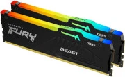 Kingston FURY 128 GB (2x64GB) DDR5 5600 MHz Beast Black RGB EXPO (KF556C40BBAK2-128) (UA)