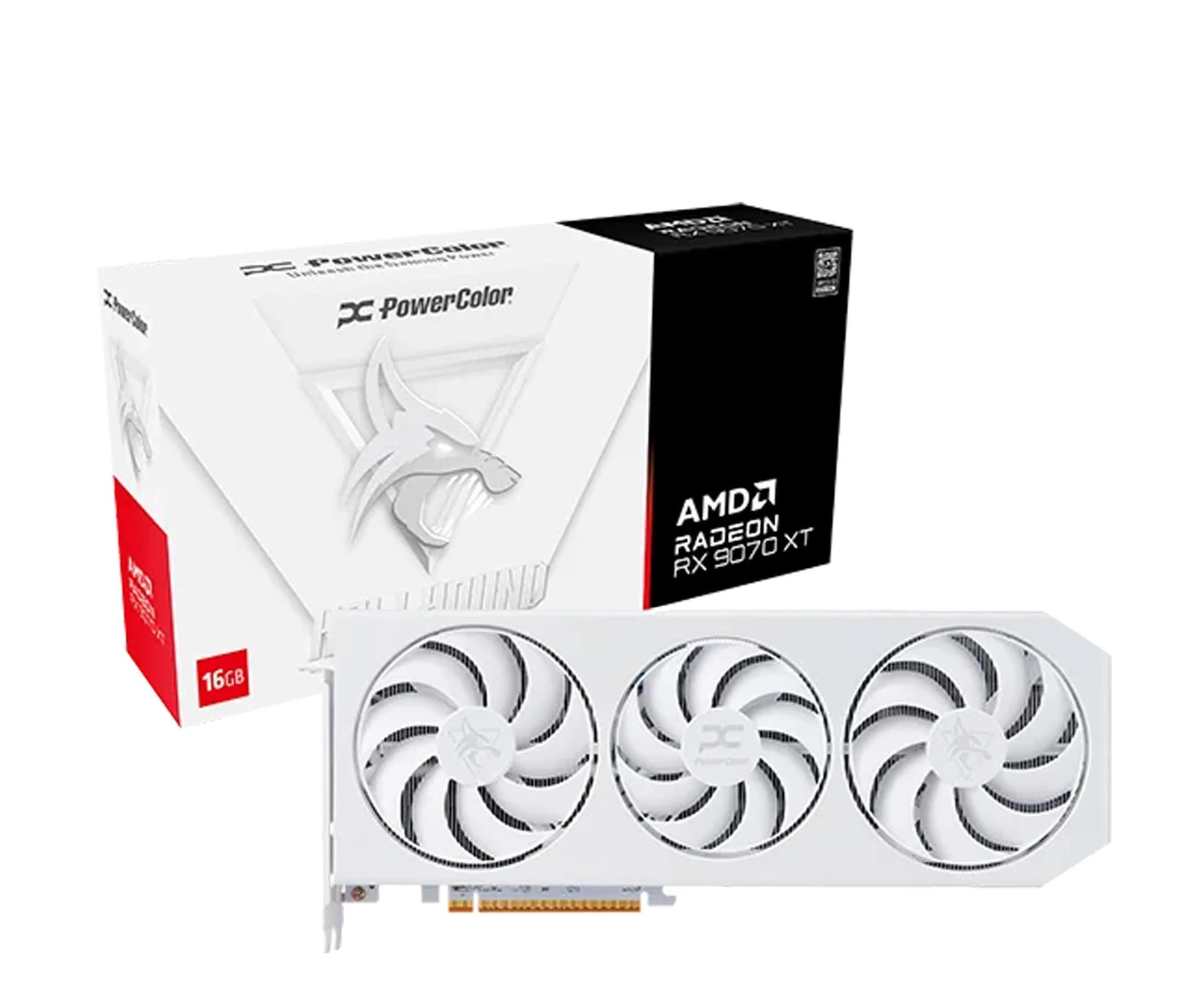 Відеокарта PowerColor Radeon RX 9070 XT Hellhound White 16GB GDDR6 (RX9070XT 16G-L/OC/WHITE) EU