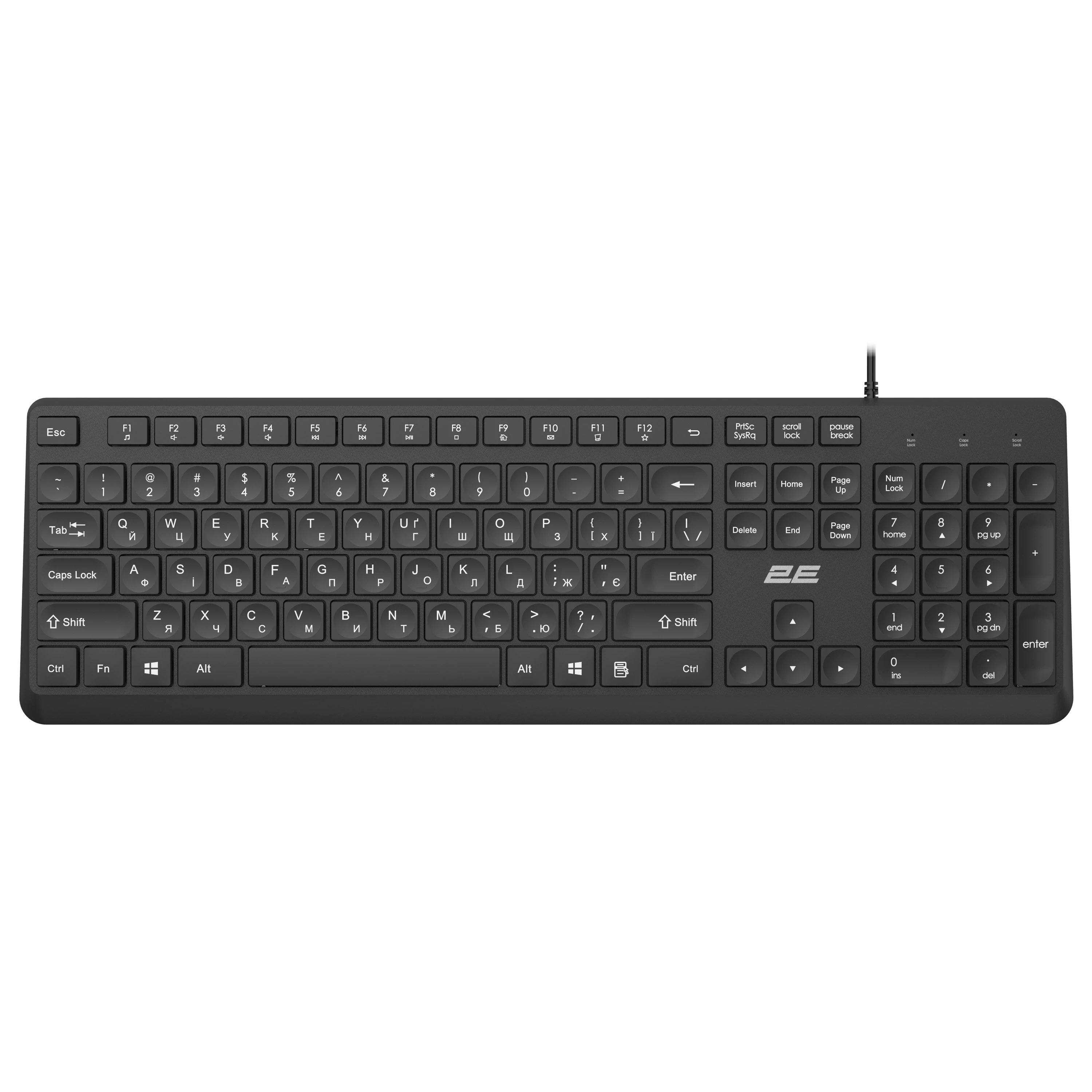 Клавіатура 2E KS405 104key (2E-KS405UBK_UA) (UA)