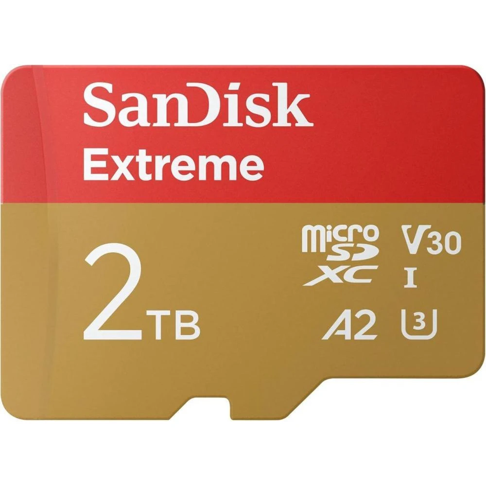 Карта пам'яті SanDisk 2 TB microSDXC U3 V30 A2 Extreme Plus Adapter SD (SDSQXAV-2T00-GN6MA, SDSQXAV-2T00-GN6MN)