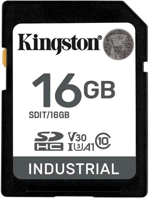 Карта пам'яті Kingston 16 GB SDHC Industrial UHS-I U3 V30 A1 Class 10 (SDIT/16GB)