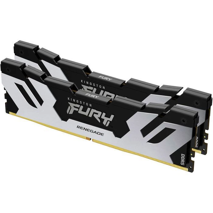 Оперативна пам'ять DDR5 48GB (2x24GB) 8000 MHz Renegade Black/Silver Kingston Fury (ex.HyperX) (KF580C38RSK2-48) (UA)