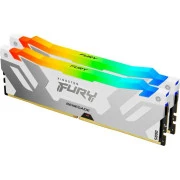 DDR5 48GB (2x24GB) 8000 MHz Renegade RGB White/Silver Kingston Fury (ex.HyperX) (KF580C38RWAK2-48) (UA)