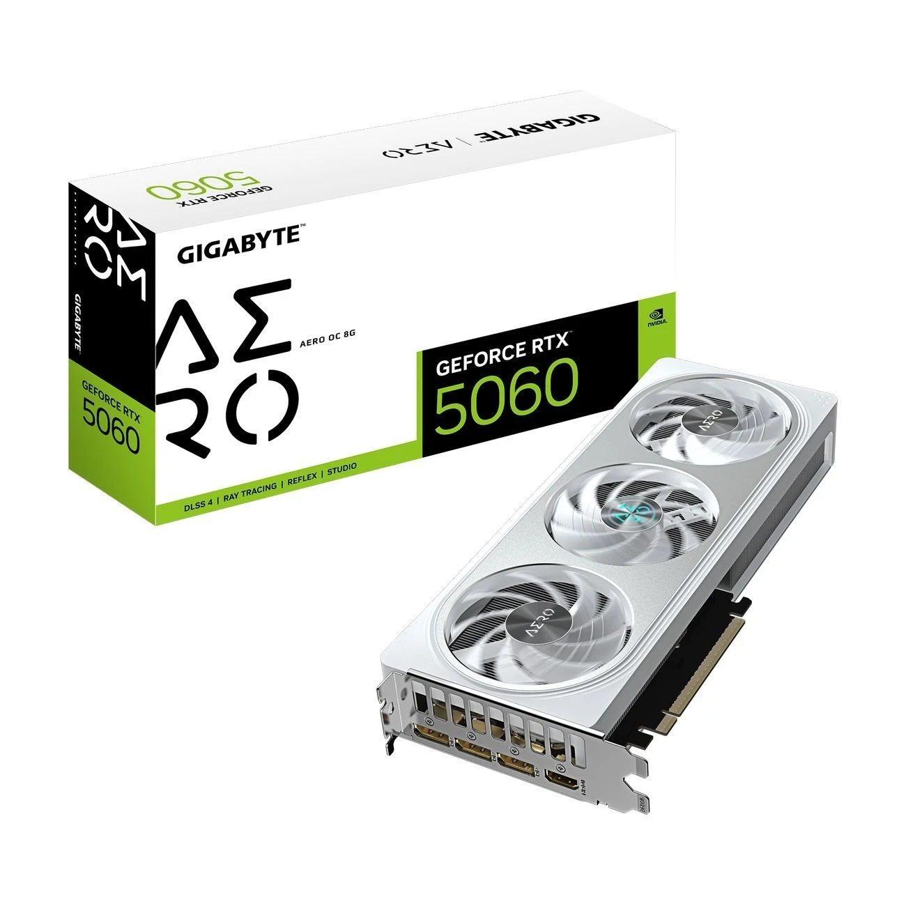 Відеокарта GeForce RTX 5060 8GB GDDR7 Aero OC Gigabyte (GV-N5060AERO OC-8GD) (UA)