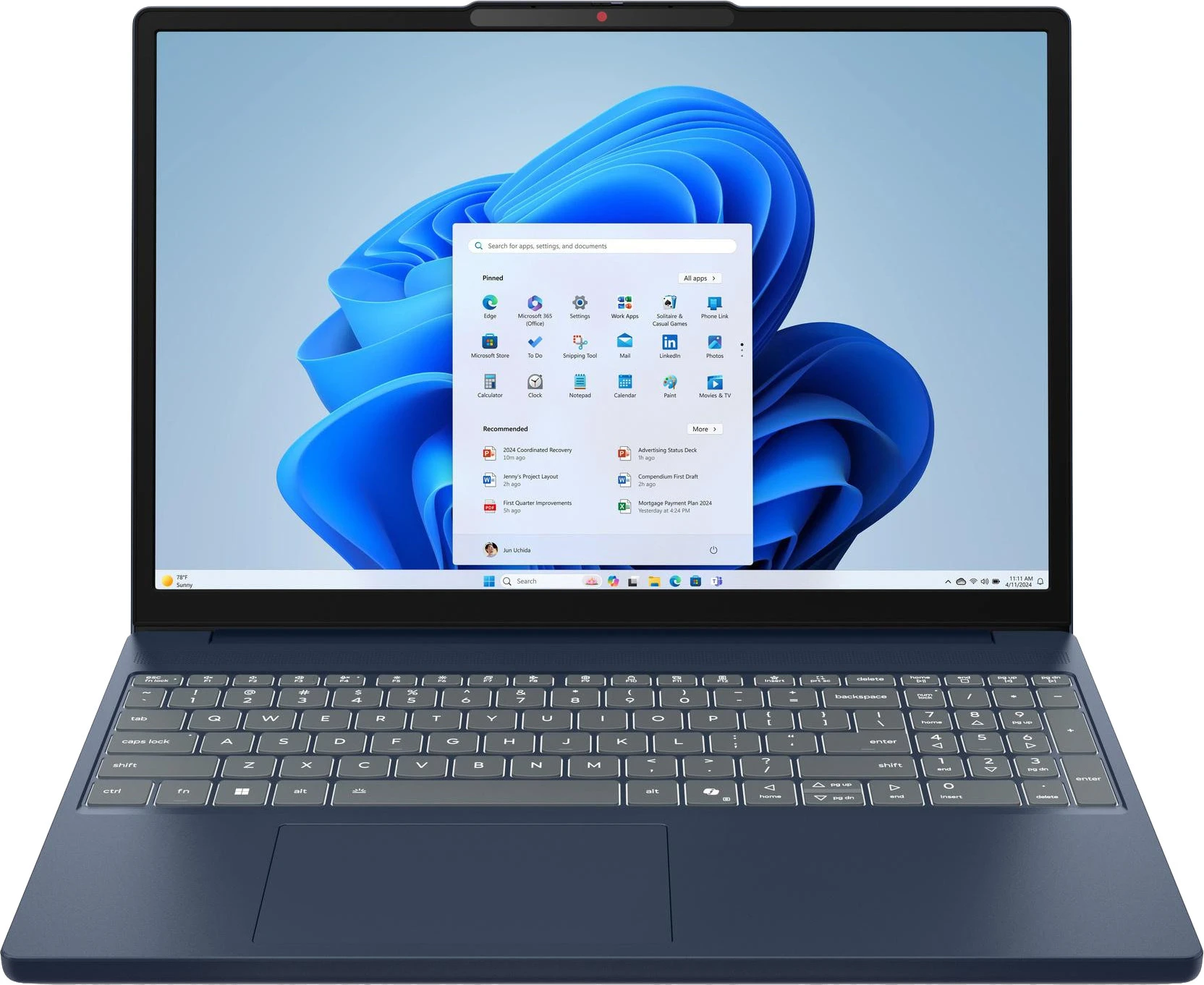 Ноутбук Lenovo IdeaPad Slim 3 15ARP10 Cosmic Blue (83K700A1RA) (UA)