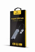 USB-хаб Cablexpert 4 порти Сірий (UHB-U3P1U2P3-01)
