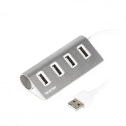 USB-хаб Maxxter 4 порти Silver (HU2A-4P-01)