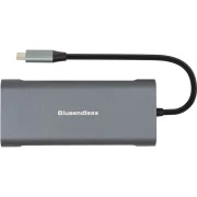 USB-хаб PowerPlant USB Type-C Grey (CA913497)