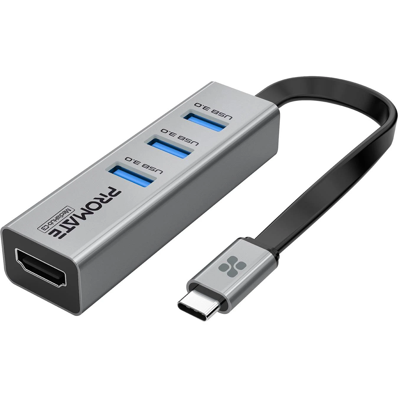 USB-хаб Promate MediaHub-C3 USB Type-C Grey (mediahub-c3.grey)