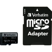 Verbatim 128 GB microSD UHS-I U3 V30 A2 Class 10 Pro + SD-adapter (47044) (UA)